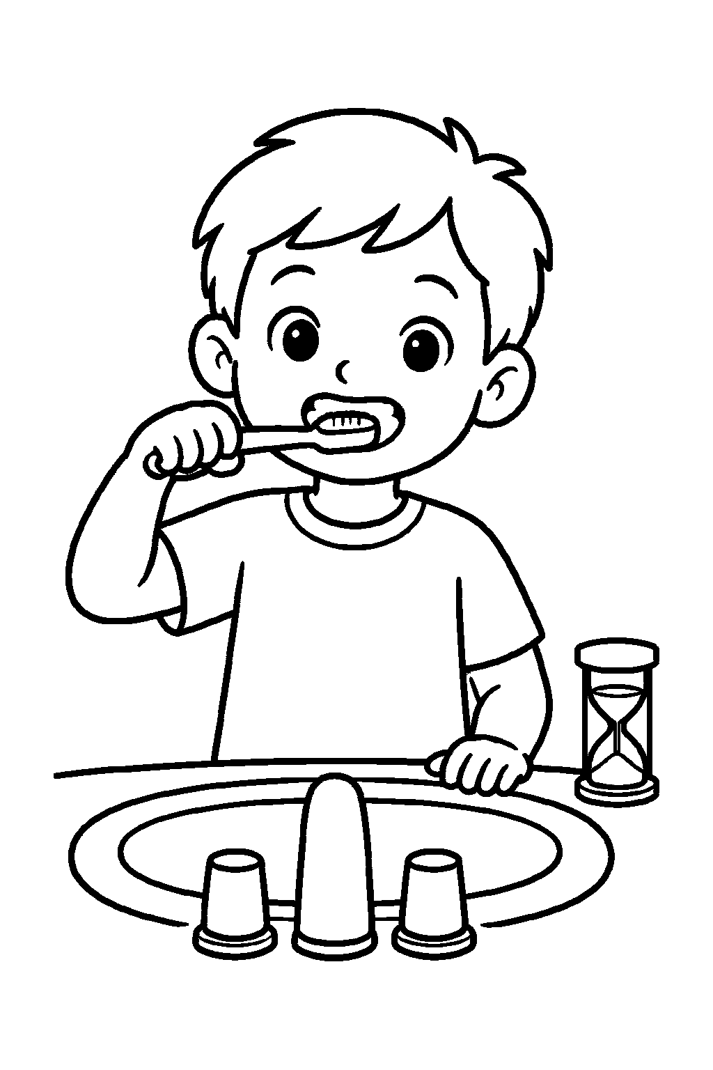 Morning Brush dental coloring page