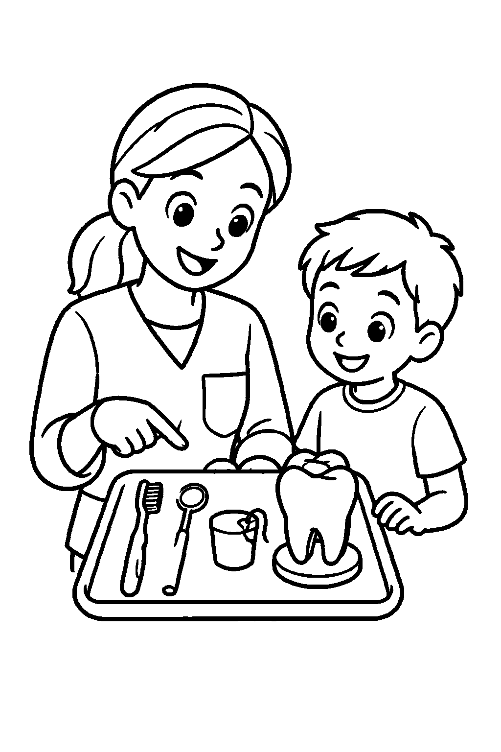 Tool Tray Tour dental coloring page